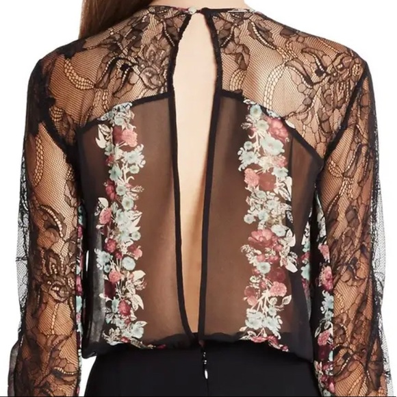 Bcbg floral georgette and crepe romper - Picture 4 of 7